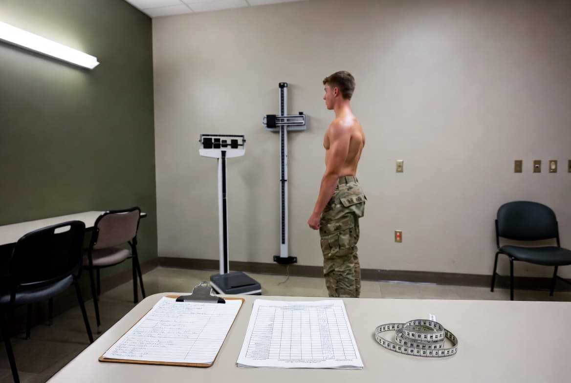 Army height and weight calculator before MEPS for US Army recruits