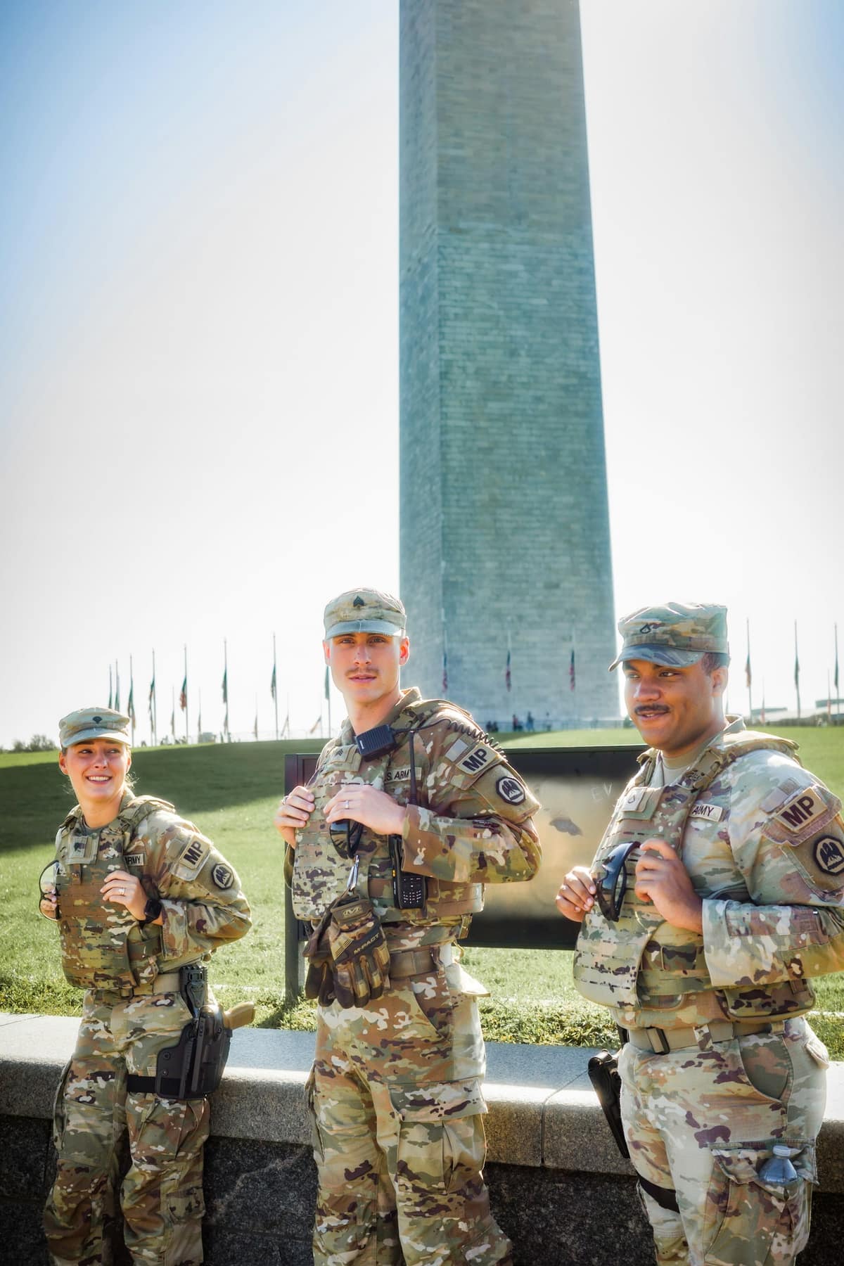 U.S. Army Military Police soldiers, representing Army recruit and enlistment weight requirements