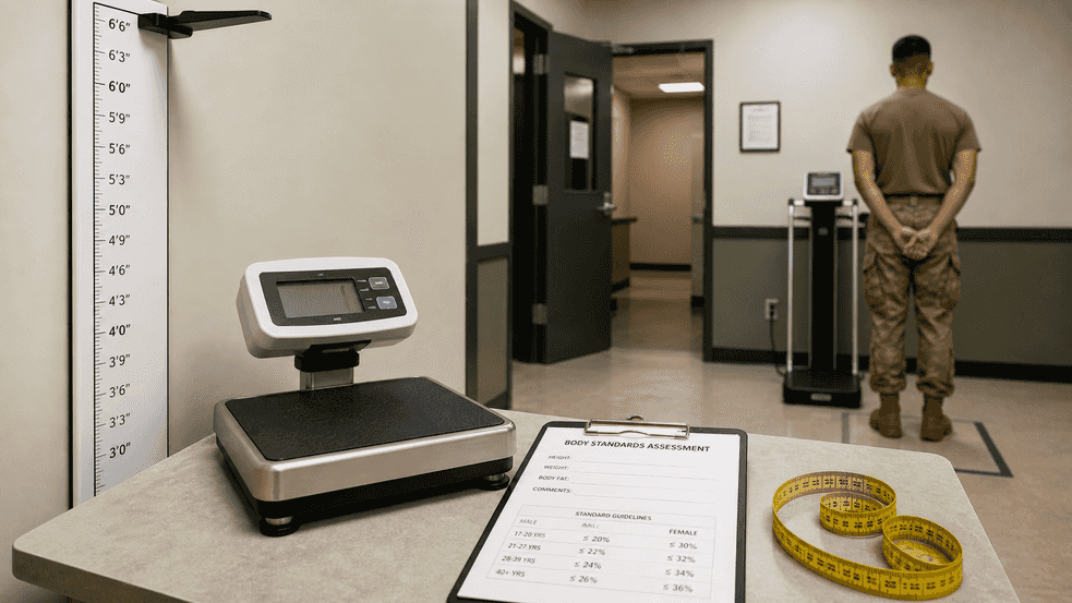 Army height and weight standards calculator and tape test trigger guide